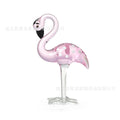 Pink crystal flamingo decorative ornament for home table display with modern simple style