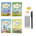 Magic calligraphy copybook set for children with stylus pen and refills, showing square slot design.