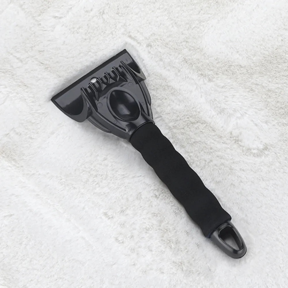 Handheld snow removal shovel for car windscreen and body in ABS+EVA, 25.5 x 9.5 cm, available in black