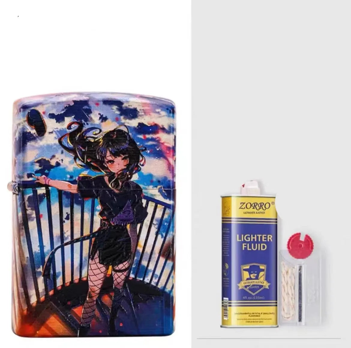 Windproof kerosene lighter with copper case, steel liner, and 16 storm holes