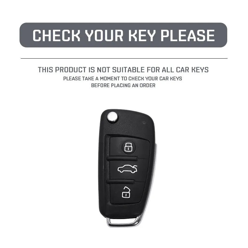 Carbon fibre style car key cover with mirror element in feilin material