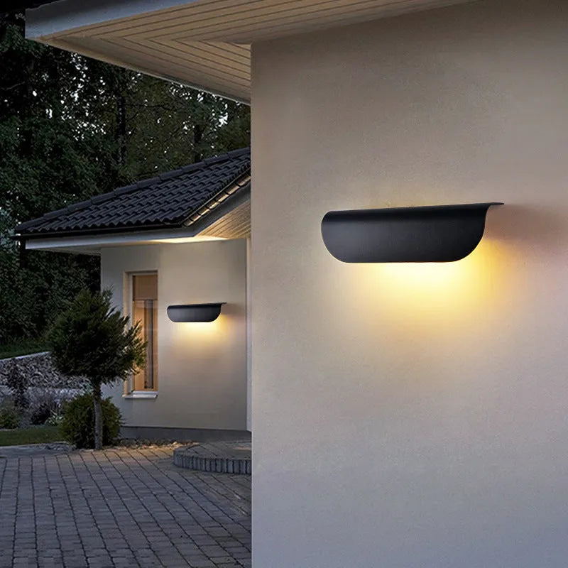 Waterproof outdoor wall lamp 300x80x60mm sand black minimalist design