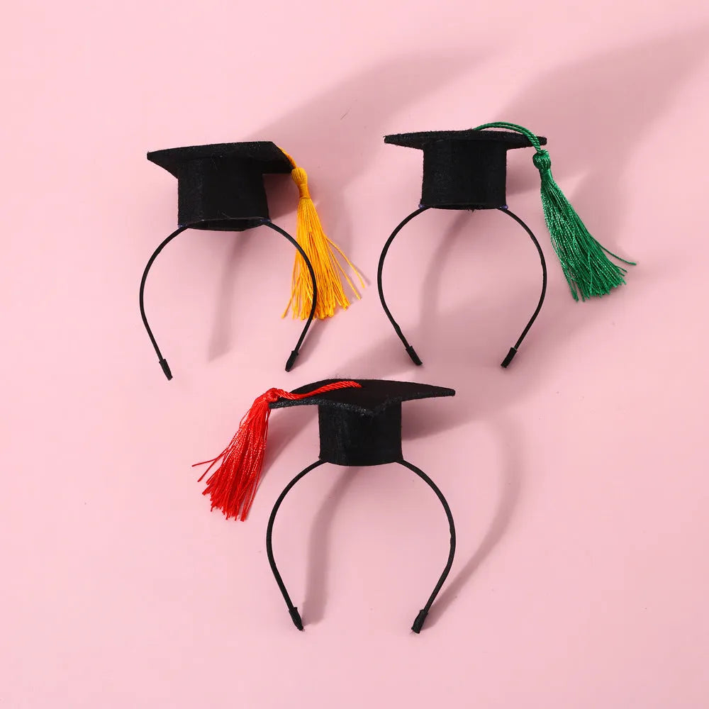 Doctor's Degree hair band and bow tie set for pets in wool felt with elastic hair band