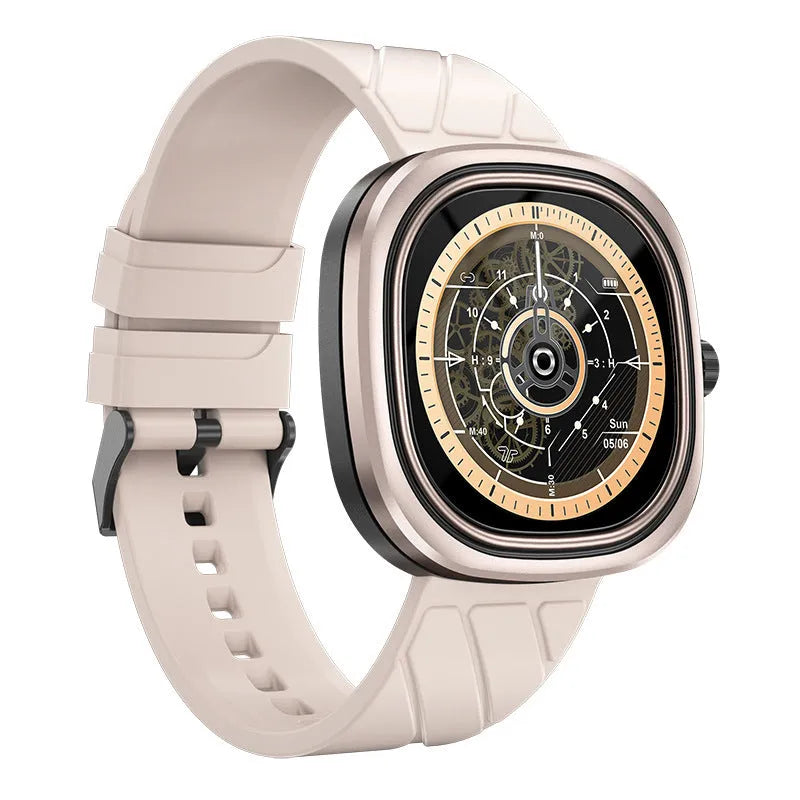 Fashion Bluetooth smart bracelet sports watch with black silicone wristband and touch screen display