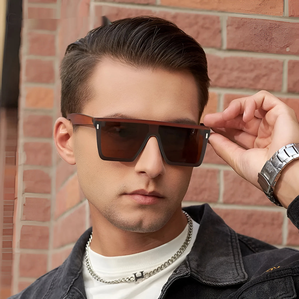 Polarised sunglasses for driving and outdoor sports in Sand Black frame colour.