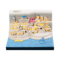 Romantic Santorini 3D notepad paper carving decoration 9x9x5cm 166 pages