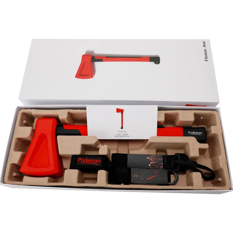 Red plastic home fitness axe muscle trainer for strength workouts