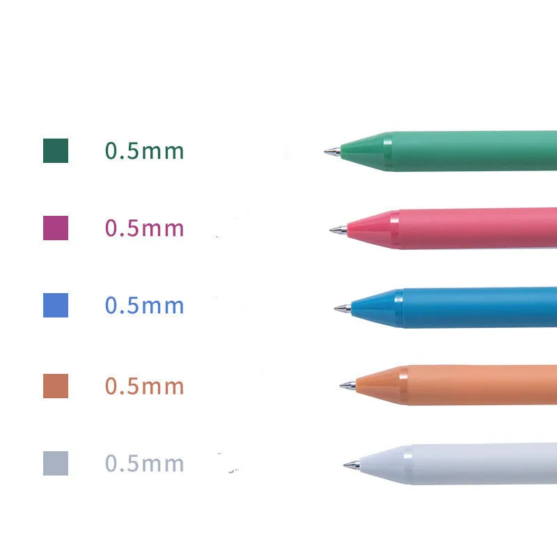 Candy colour gel pen with 0.5mm fine tip and plastic shell body in assorted colours