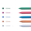 Candy colour gel pen with 0.5mm fine tip and plastic shell body in assorted colours