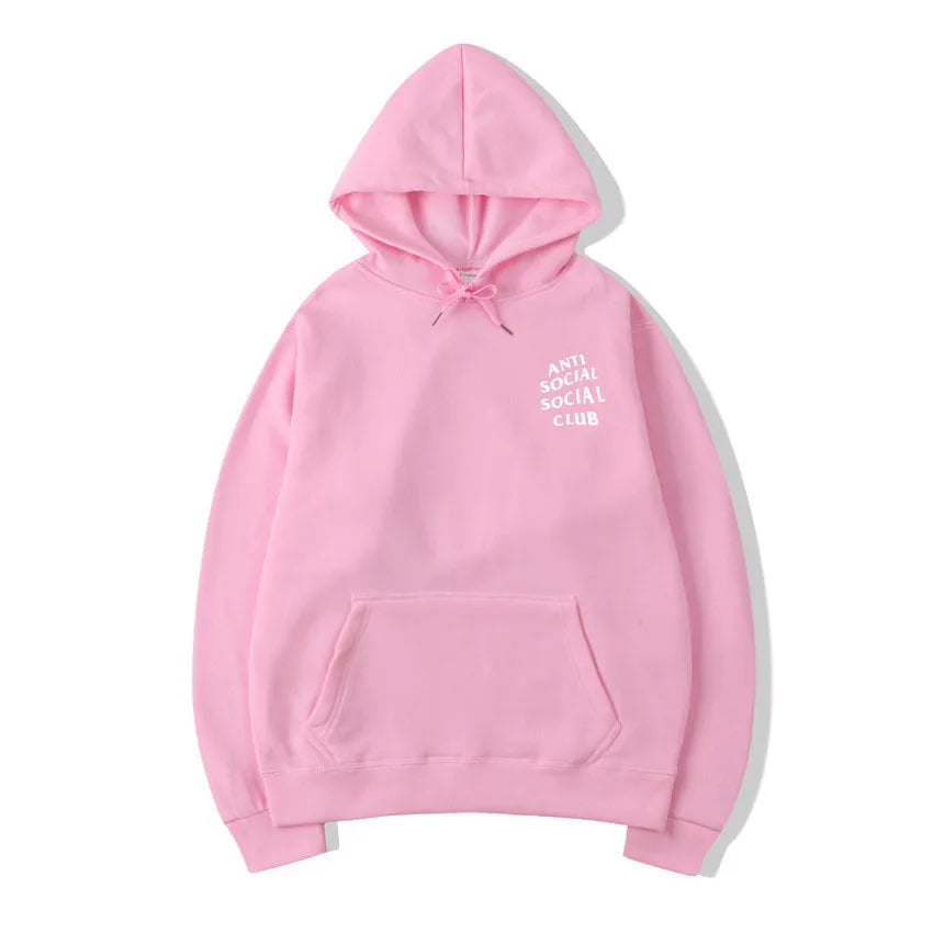 Autumn winter loose hooded couple sweater in solid colour pullover style for men women
