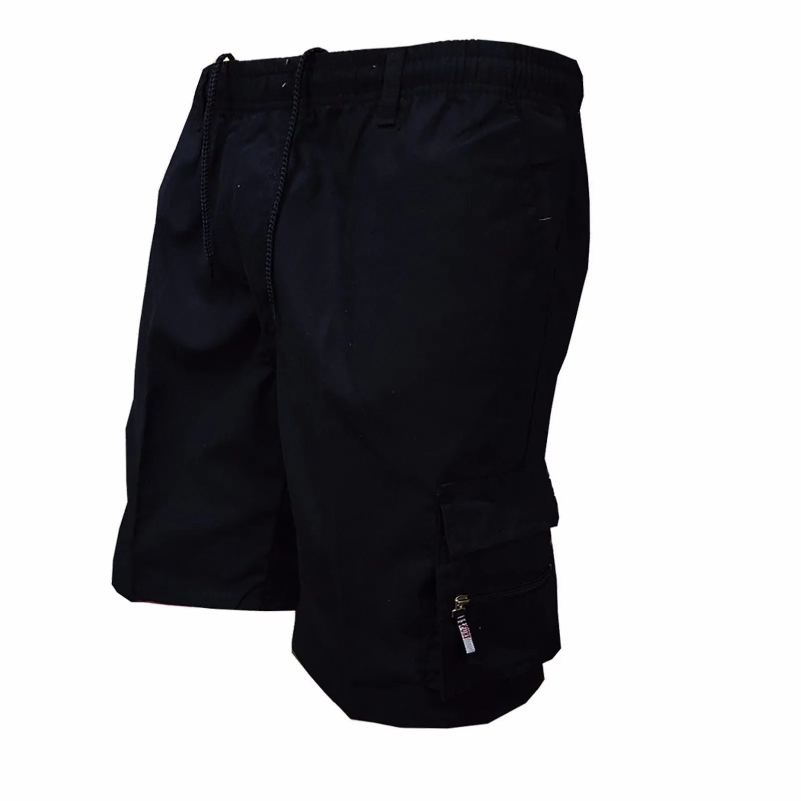 Men's cotton casual shorts with multiple pockets and drawstring waist in various colours