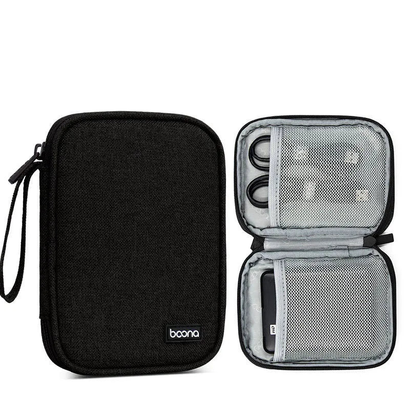 Black Oxford cloth 2.5-inch hard disk protective cover with sewing construction