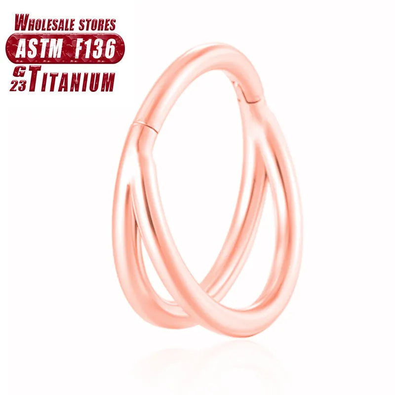 Titanium alloy nose ring F136 piercing jewellery in multiple colours and sizes
