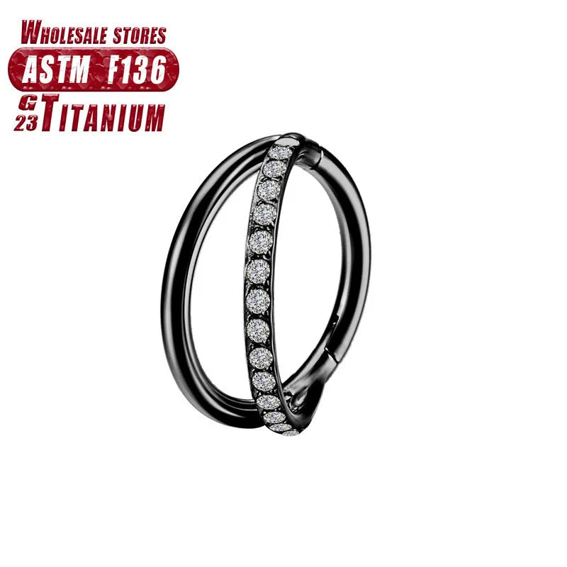 Titanium alloy nose ring F136 piercing jewellery in multiple colours and sizes