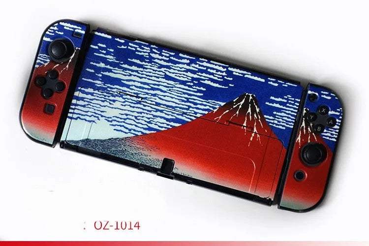 Hard protective case for Nintendo Switch OLED console in a cartoon crystal shell design.