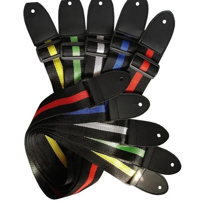 Woven universal crossbody strap for guitar, bass, and ukulele in five colour options