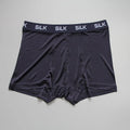 Men's silk shorts in navy blue, skin colour or silver grey with mid-waist loose fit