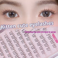 Kitten's paw lower eyelash extensions with 12-row segmented design and pointed tail style