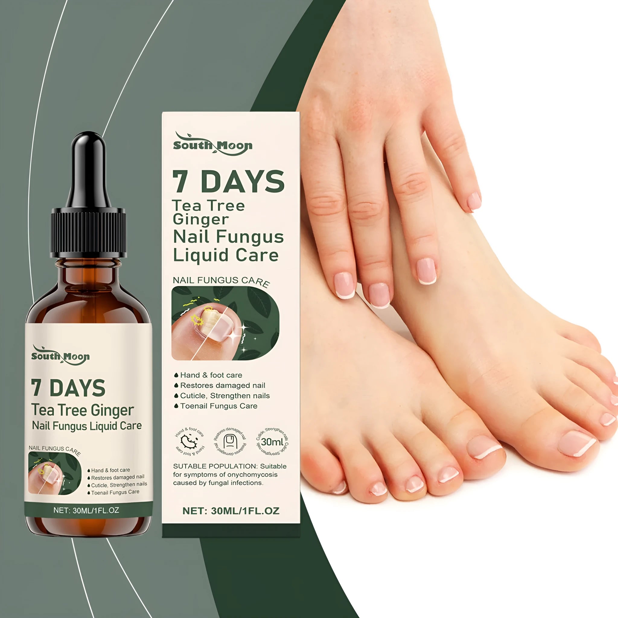 30ml nail care solution bottle with brightening and nourishing formula