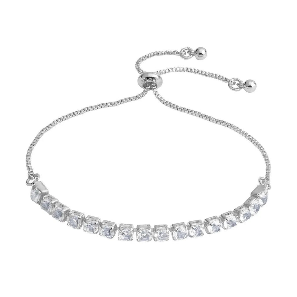 Micro-studded claw chain simple bracelet in metal with electroplated finish, unisex geometric round and dot stud design.