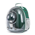 Grey PC hard-shell astronaut-style cat diaper bag with side opening
