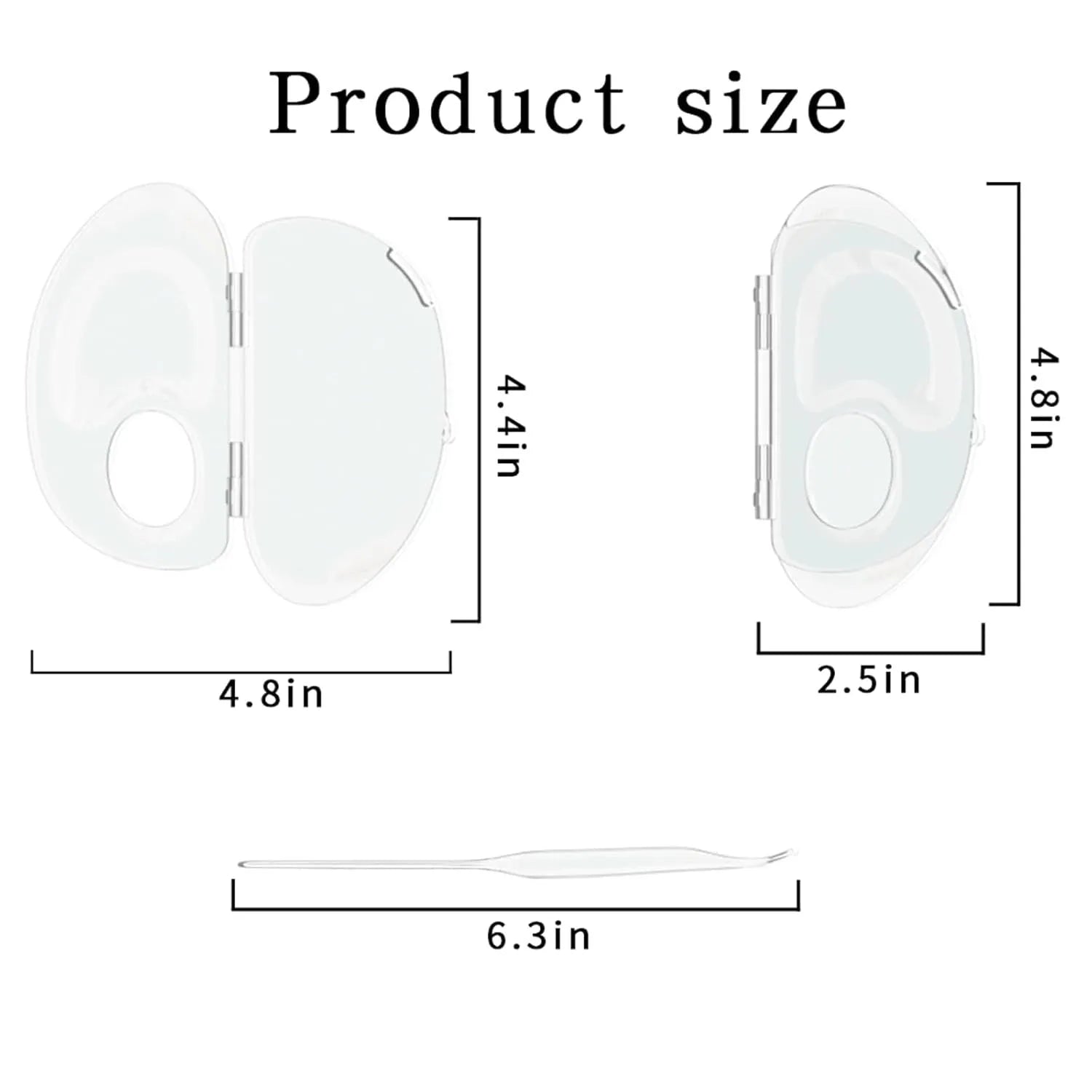 Transparent acrylic makeup mixing palette with groove and colour test areas for foundation and nail polish