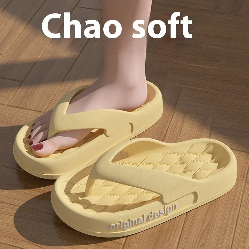 Men's EVA injection-moulded flip flops shown in available colours including green, yellow, pink, white, khaki, grey, coffee, and black.