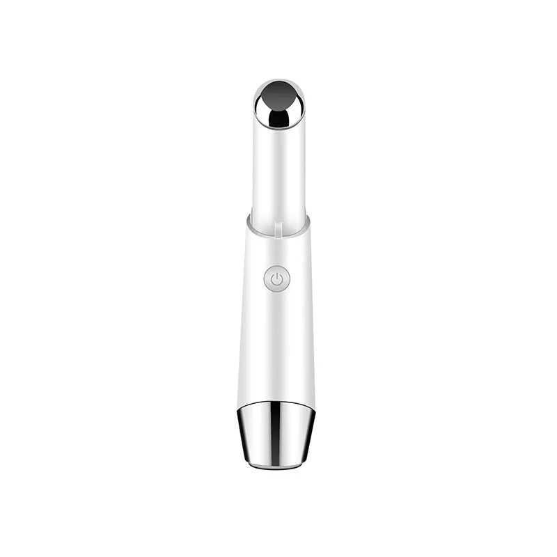 Mini eye massager electric vibration anti-ageing wrinkle removal pen in Pink and White with USB charging cable