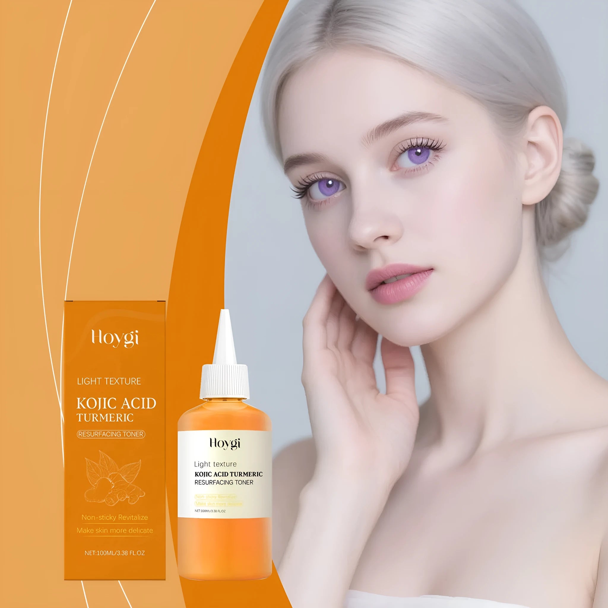 100ml bottle of Turmeric Moisturizing Water facial toner with non-oily formula