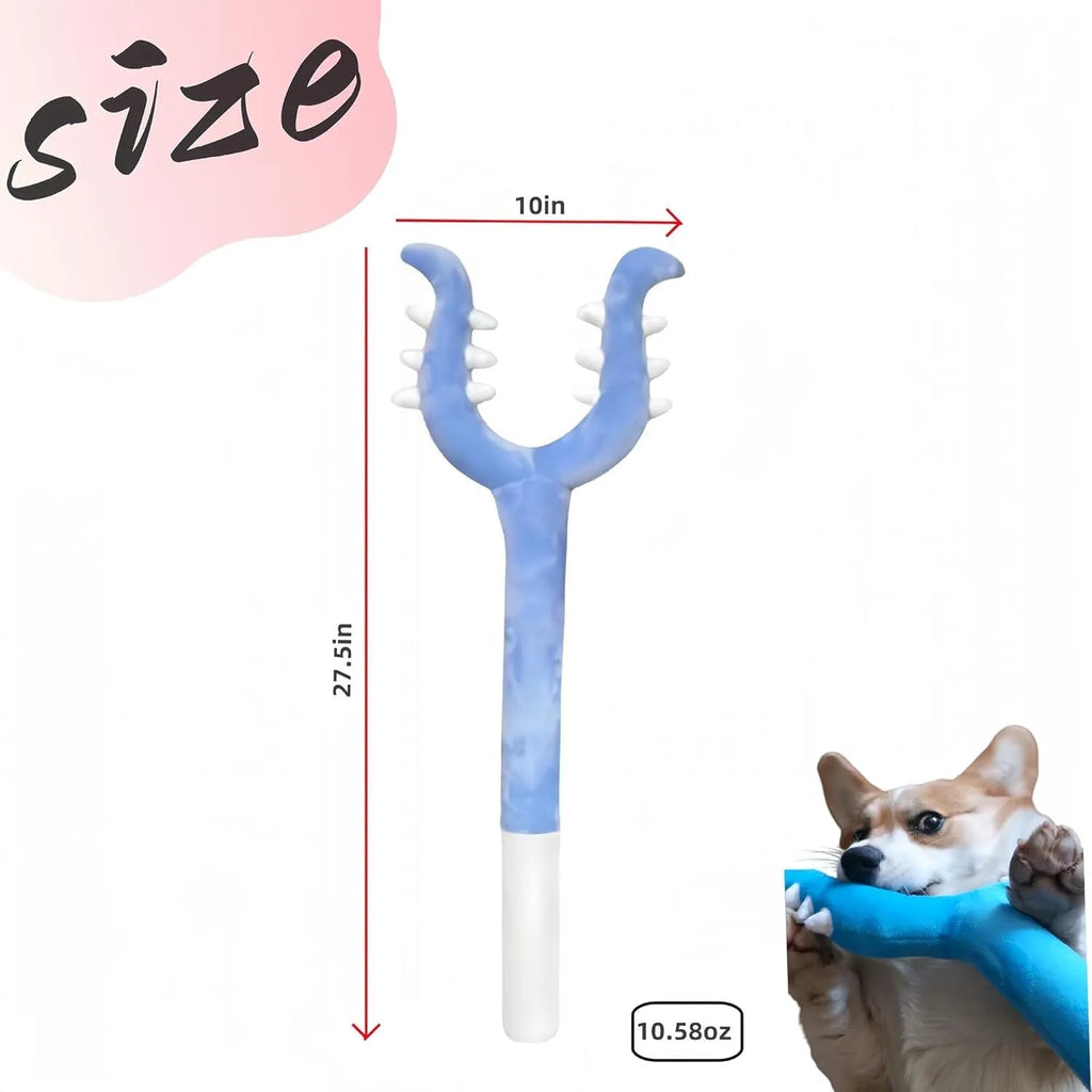 70cm blue plush cat wand toy for interactive play with indoor cats and naughty kittens