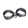 Black knitted adult toy tool strap for adjustable appliance accessory use