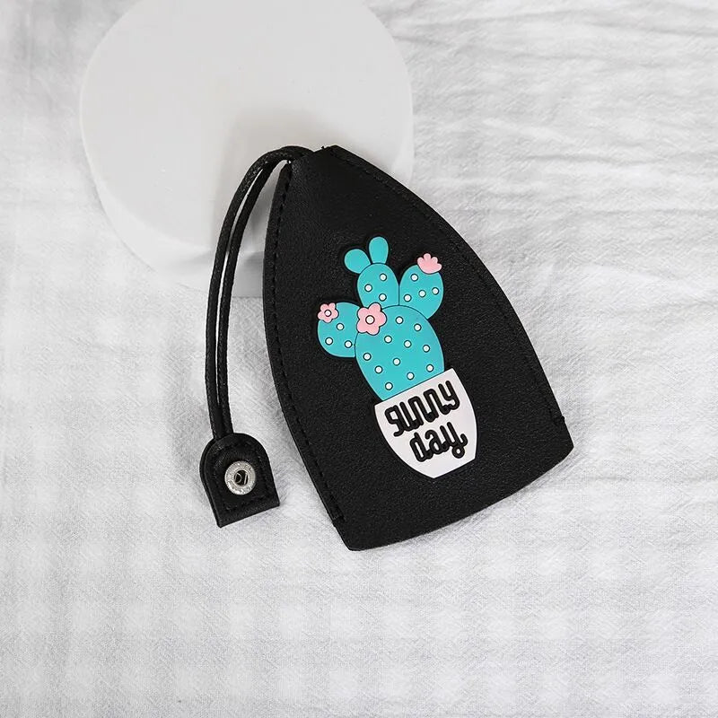 Colourful cartoon pull-out key case in PU leather for car key protection