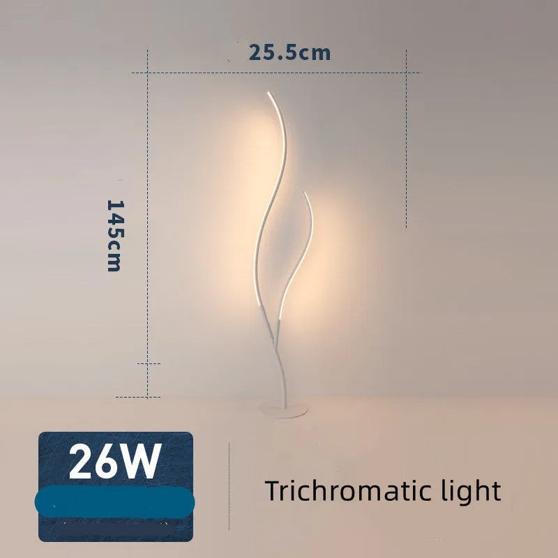 Fashion Twig Artistic Line Floor Lamp in black with silicone shade and aluminium frame
