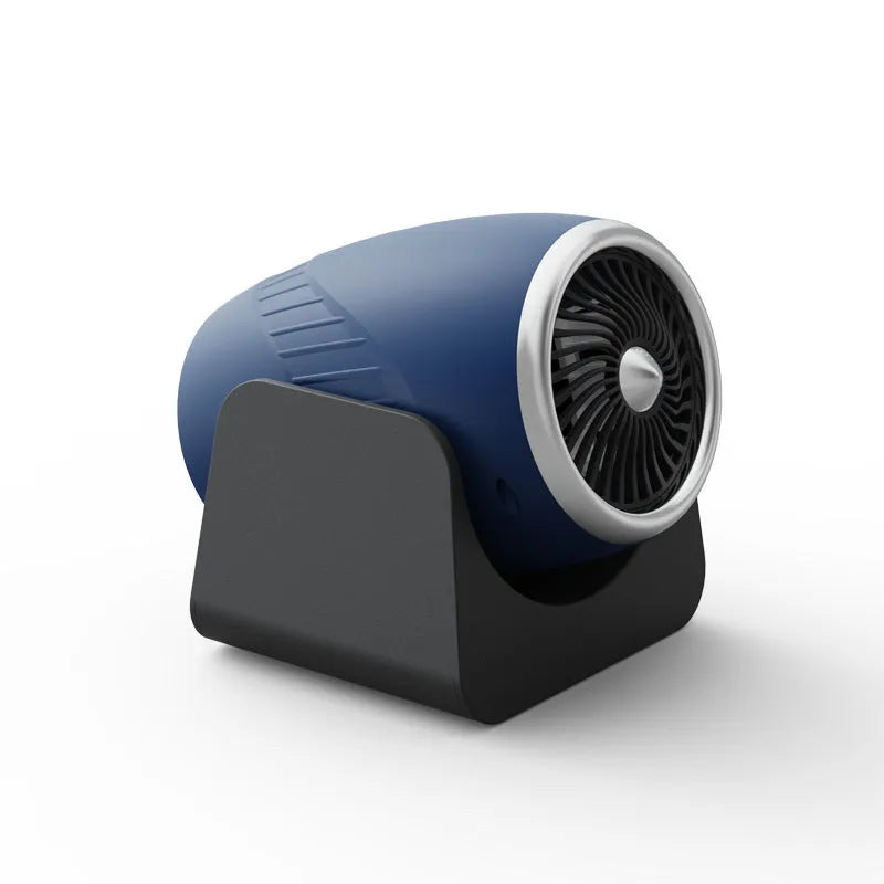 12v car heating fan for windscreen defrosting in navy blue colour with cigarette lighter plug