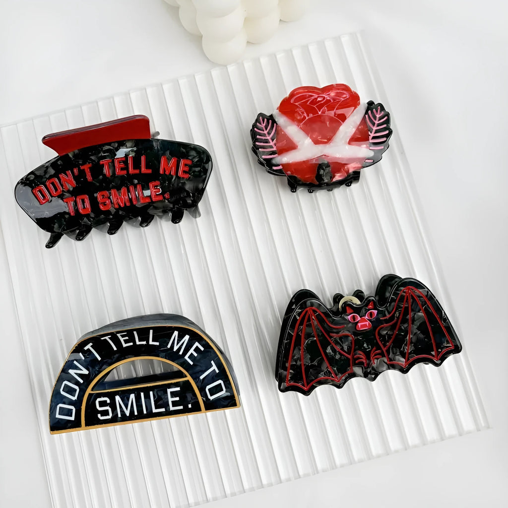 Halloween shark vinegar bat hair clip in acetic acid material with four style options