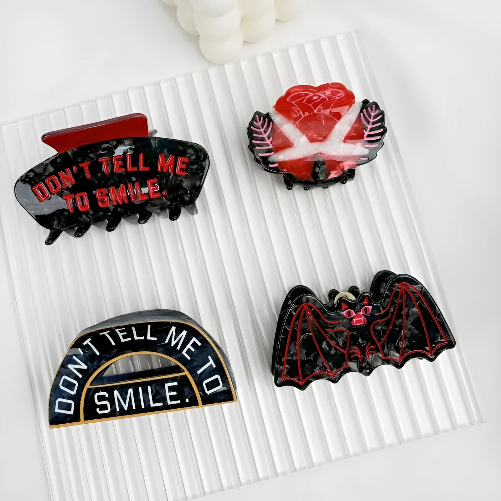 Halloween shark vinegar bat hair clip in acetic acid material with four style options