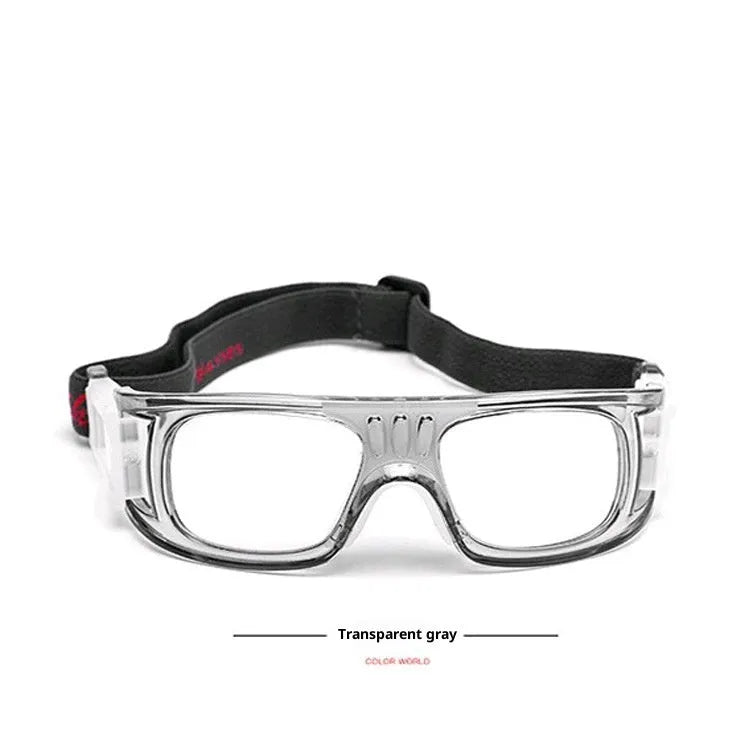 Explosion-proof outdoor basketball glasses with full rim frame in blue colour