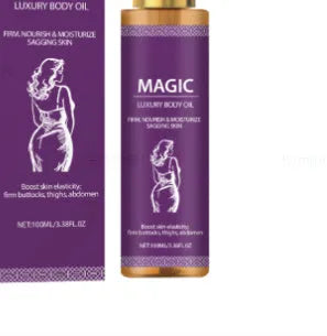 100ml bottle of body soothing treatment oil with jojoba, camellia and sweet almond oils.