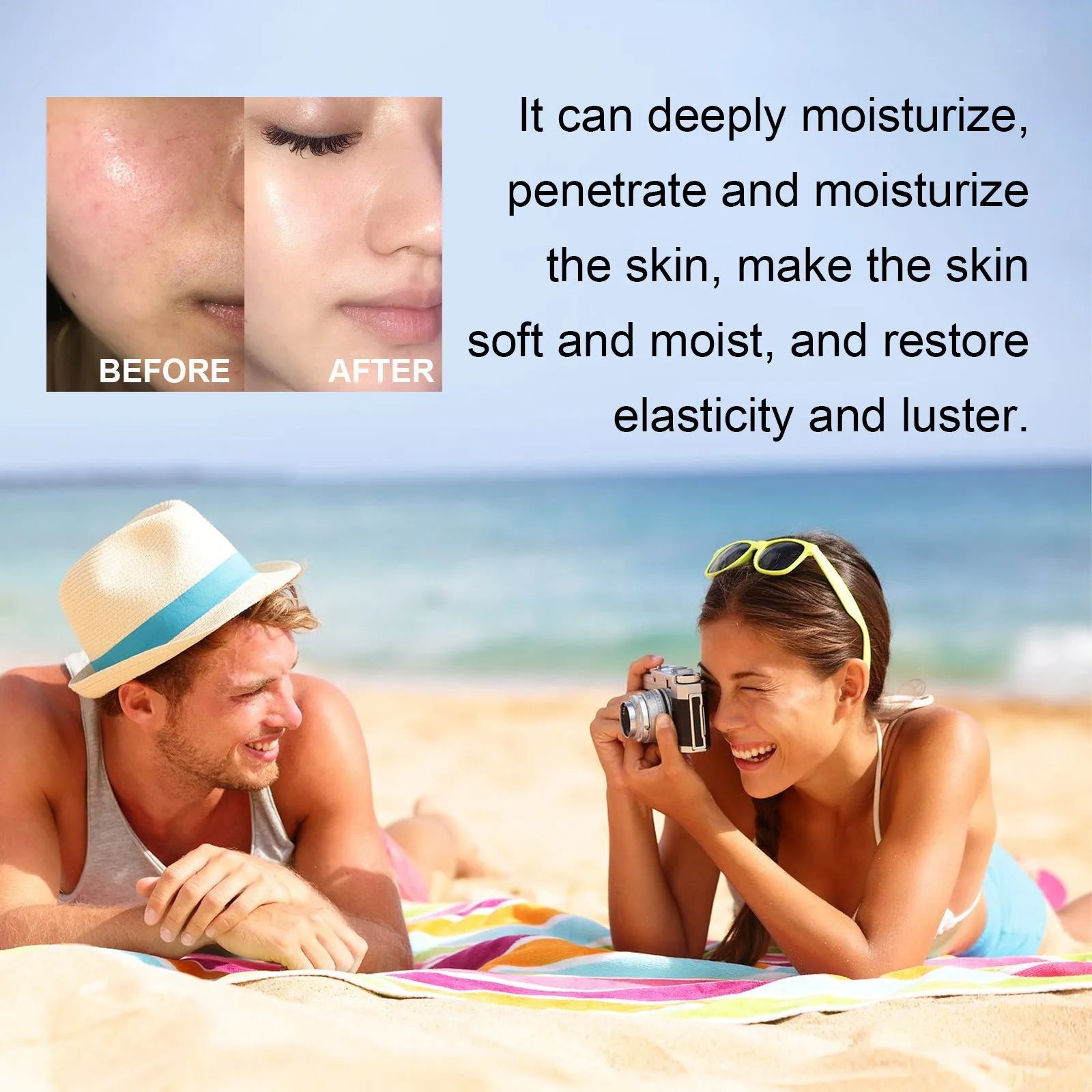30g tube of moisturising protective lotion with UV isolation for face and body.