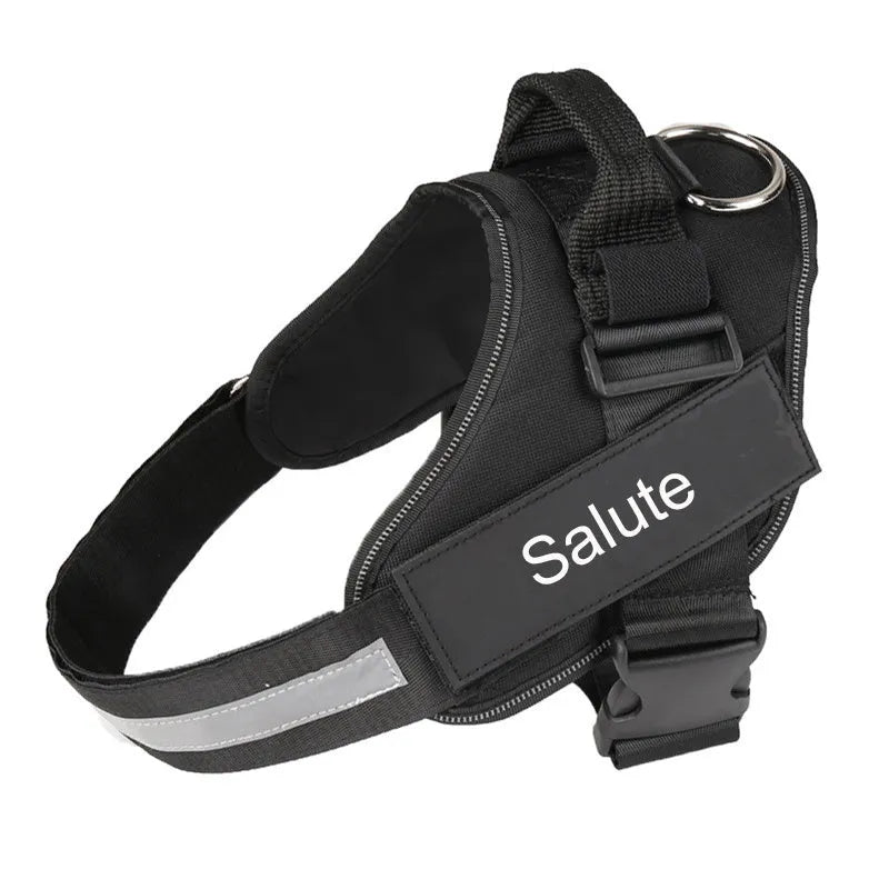 Personalised Custom Reflective Breathable Dog Harness No Pull Adjustable Pet Harness Vest for Small Large Dogs with Patch Nylon Chest Strap Many Sizes and Colours