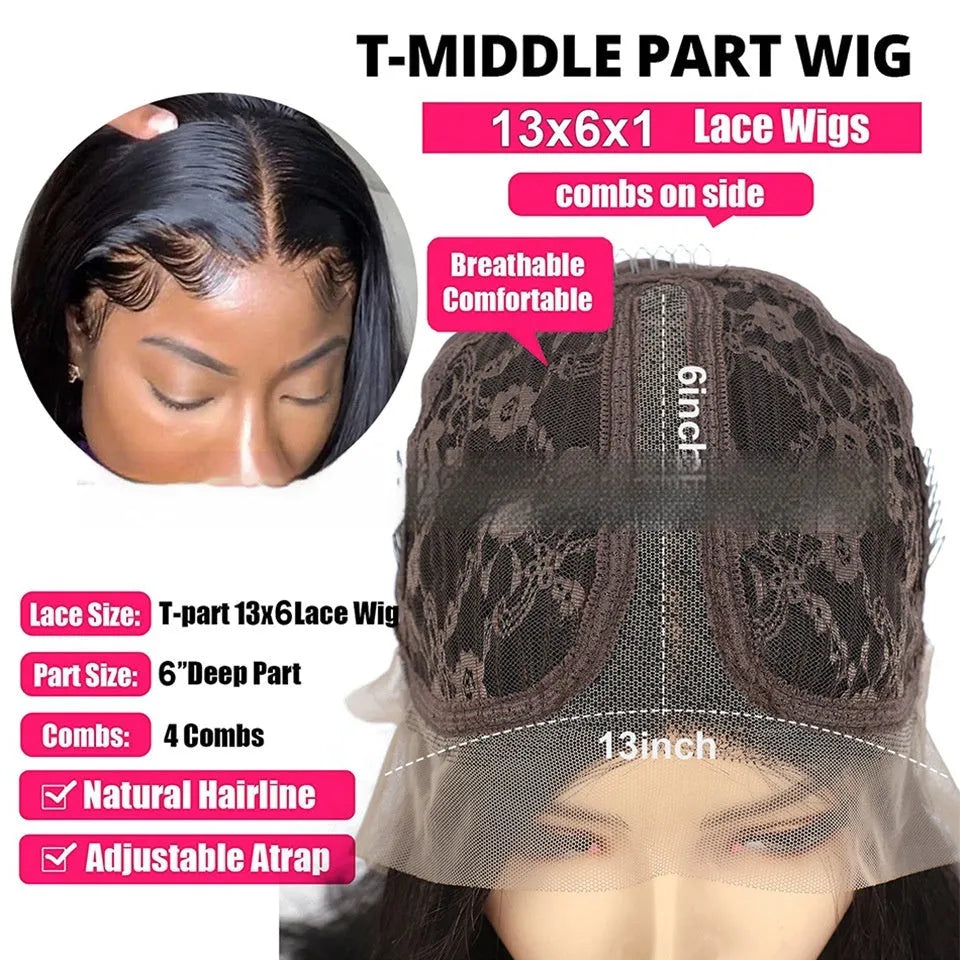 Real human hair lace front wig with gradient colour in Ruili style, showing length options.