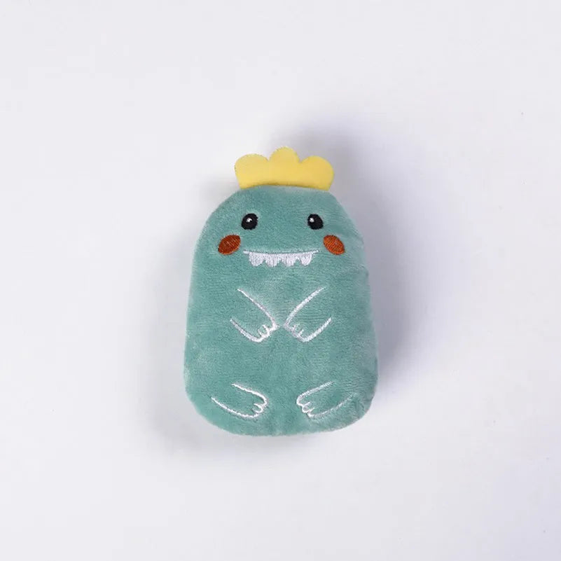 Four colourful catnip cat toys with chirping sounds for interactive play