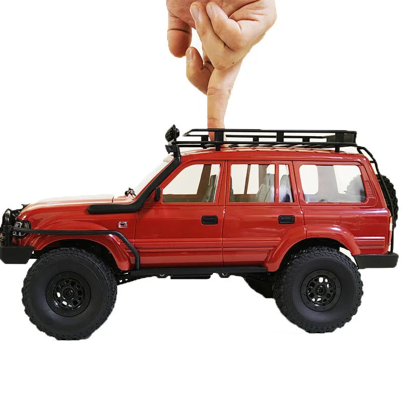 Full Scale LC80 Pickup four-wheel drive off-road remote control car model in khaki with climbing modification
