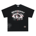 Retro hip hop gothic letter T-shirt in pure cotton black or white for teenagers