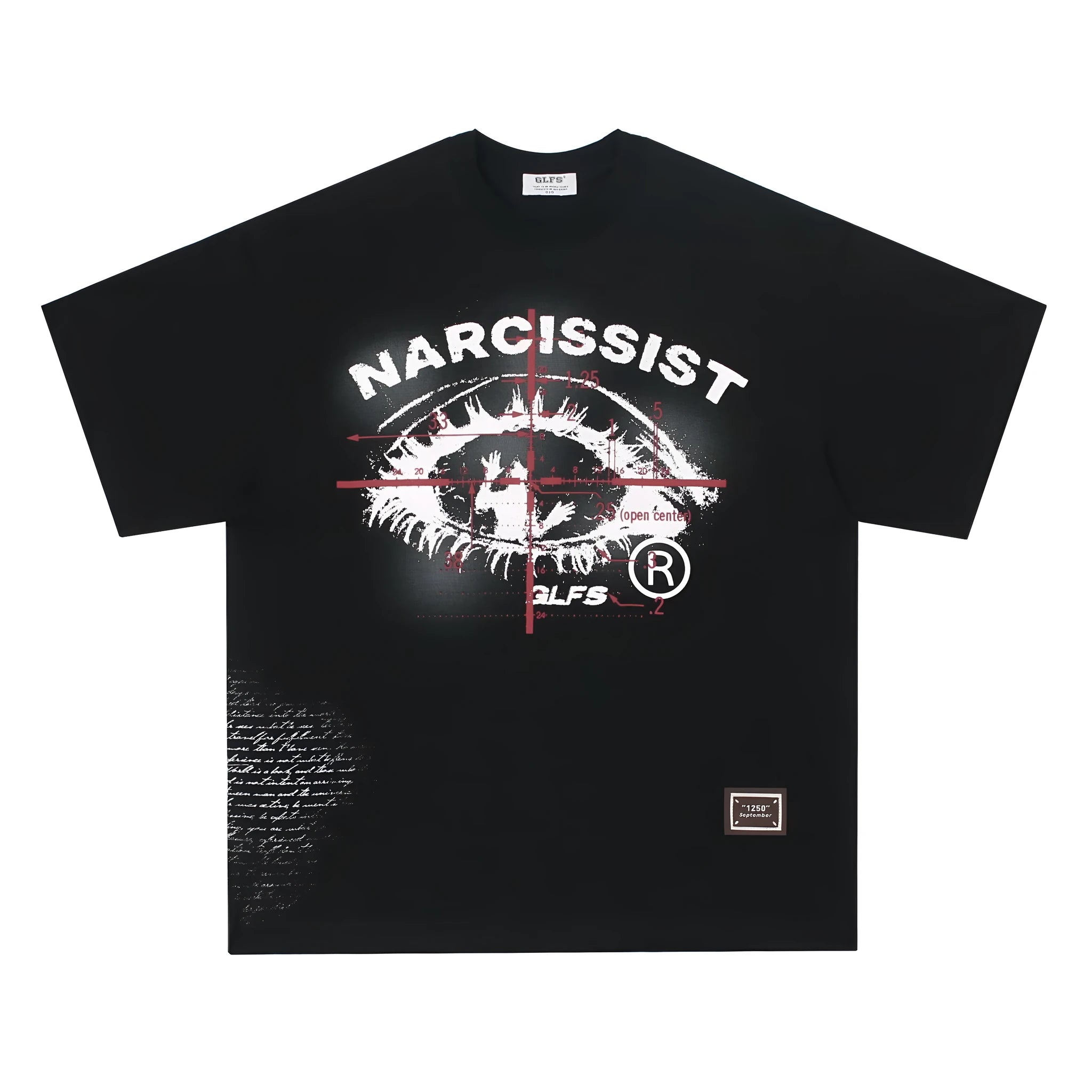 Retro hip hop gothic letter T-shirt in pure cotton black or white for teenagers
