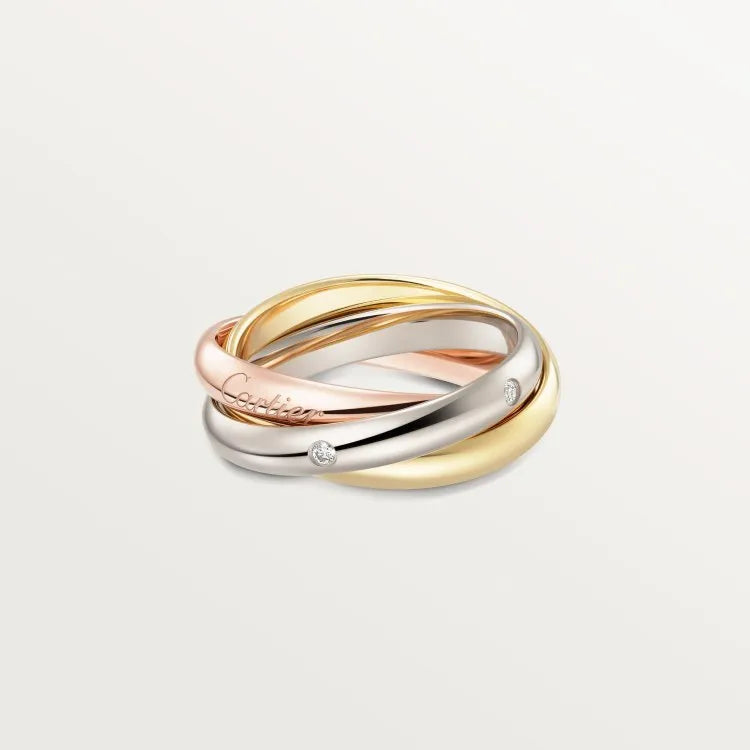 Silver couple rings with full diamond option in U-shaped geometric design