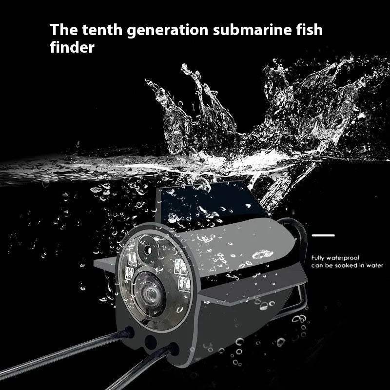 Underwater fishing camera with 4.3-inch screen, wide-angle lens and night vision lights