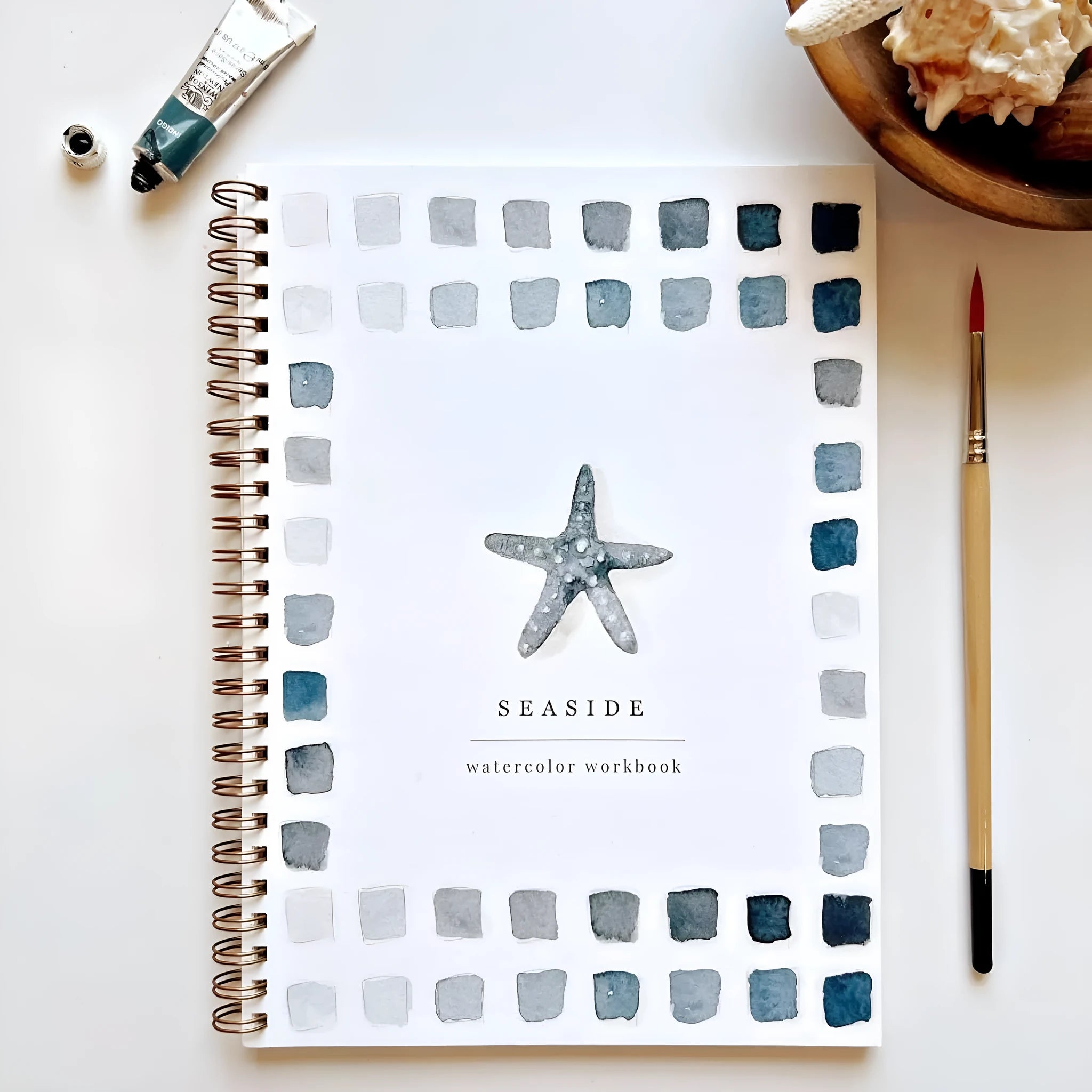 Portable watercolour exercise book with birds theme, 23x16.5cm paper pad for beginners
