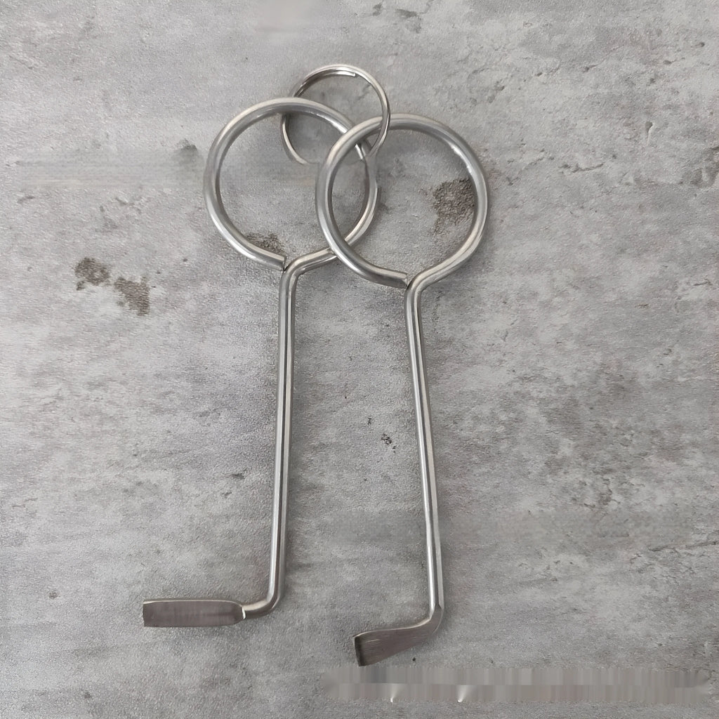 Two alloy wrench tools from portable household repair set