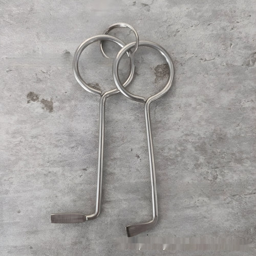 Two alloy wrench tools from portable household repair set